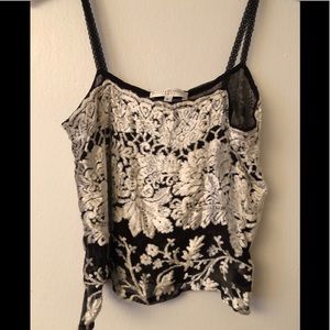 Silk French cut velvet camisole